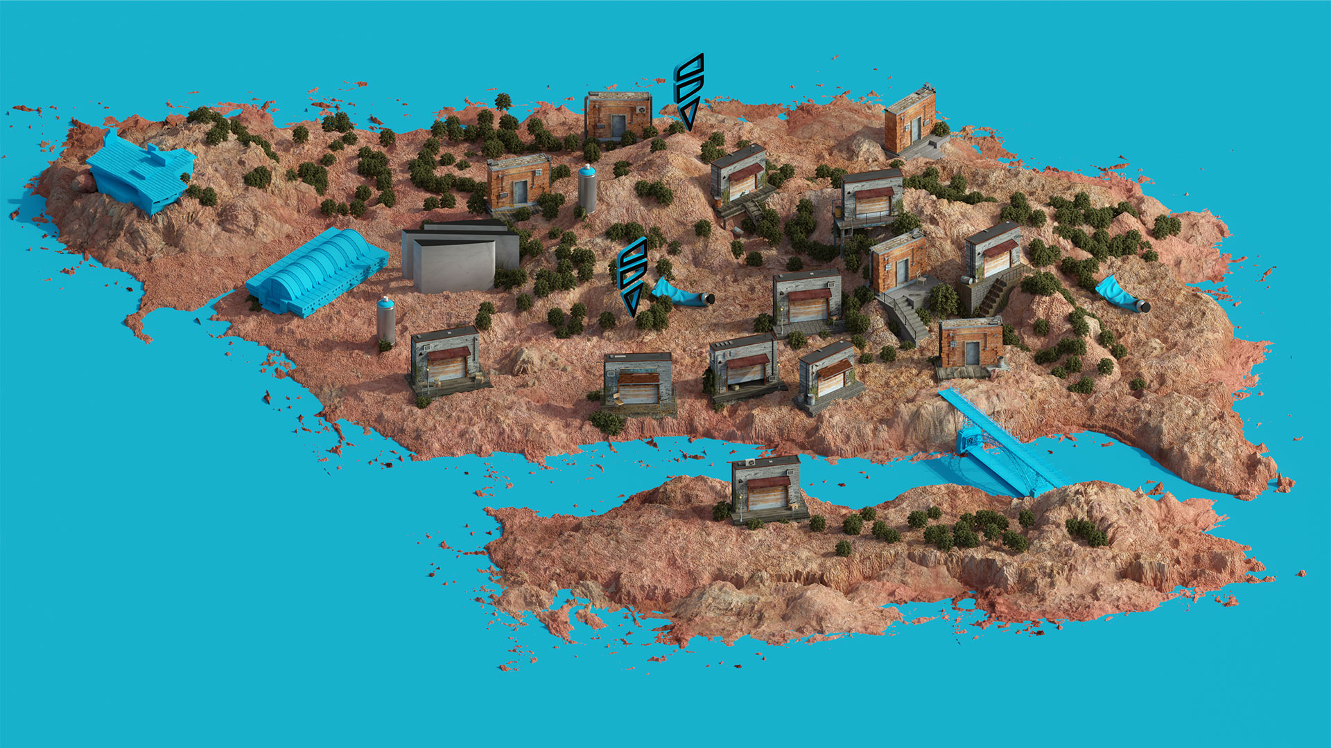 seat walls project 3d maps from olga studio