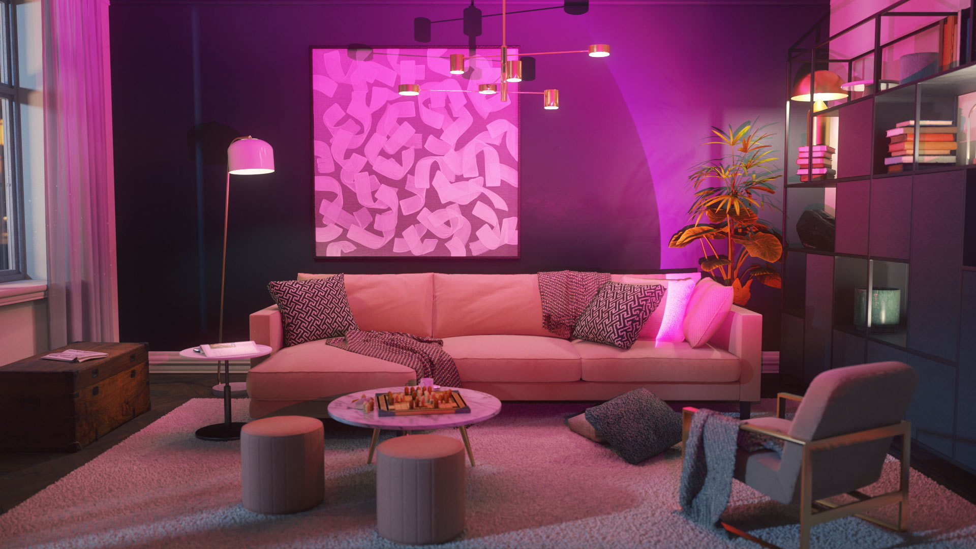 STAR Life ident trail of light on the living room