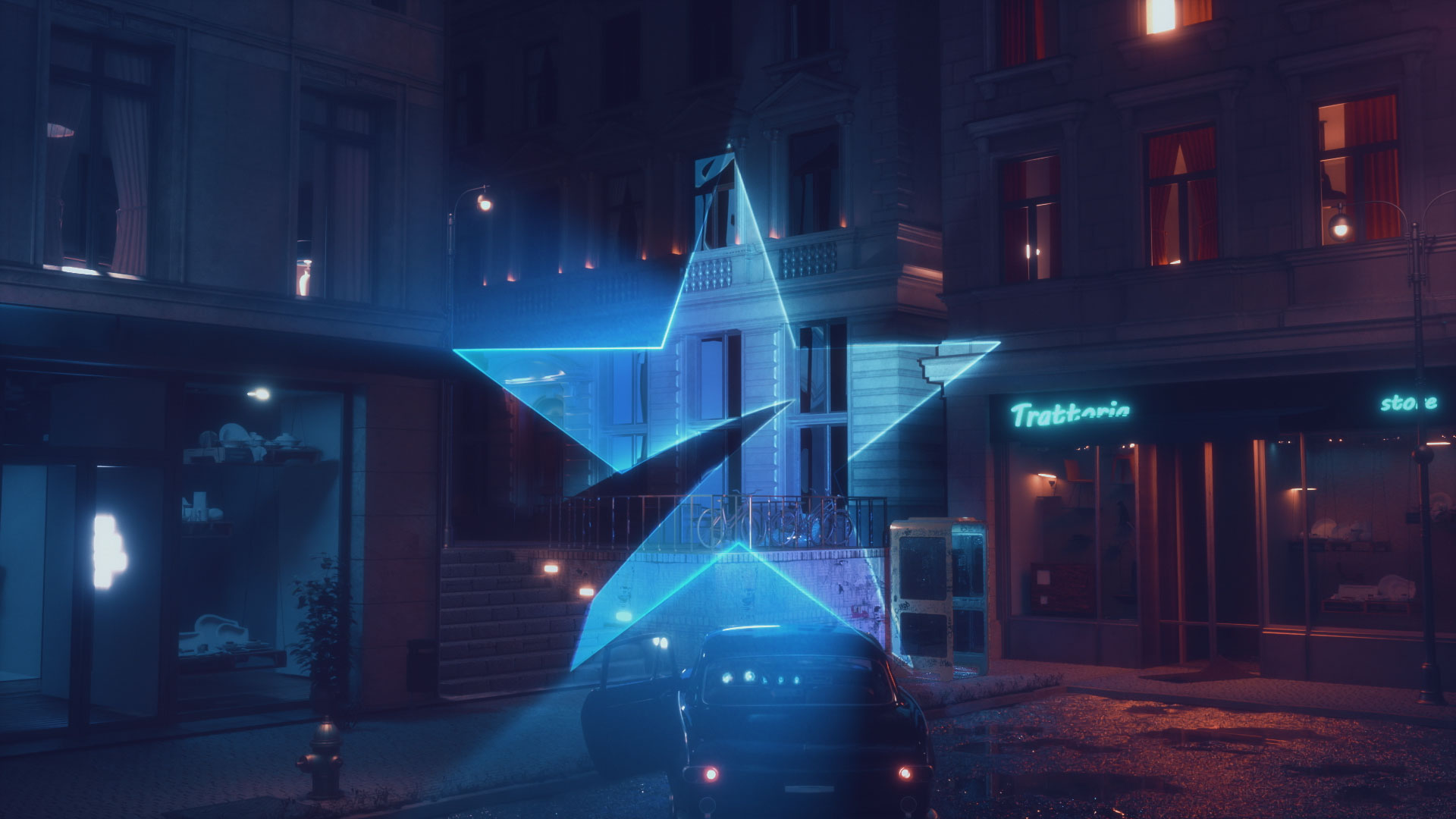 STAR Crime ident star shining (colors of the channel)