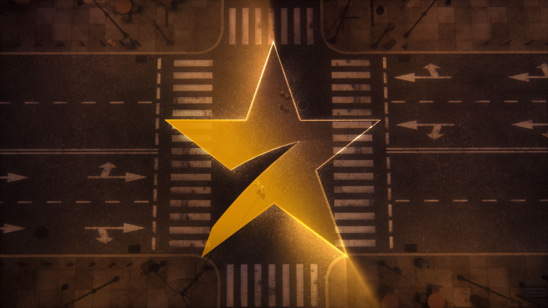 STAR Movies ident star shinig (colors of the channel)