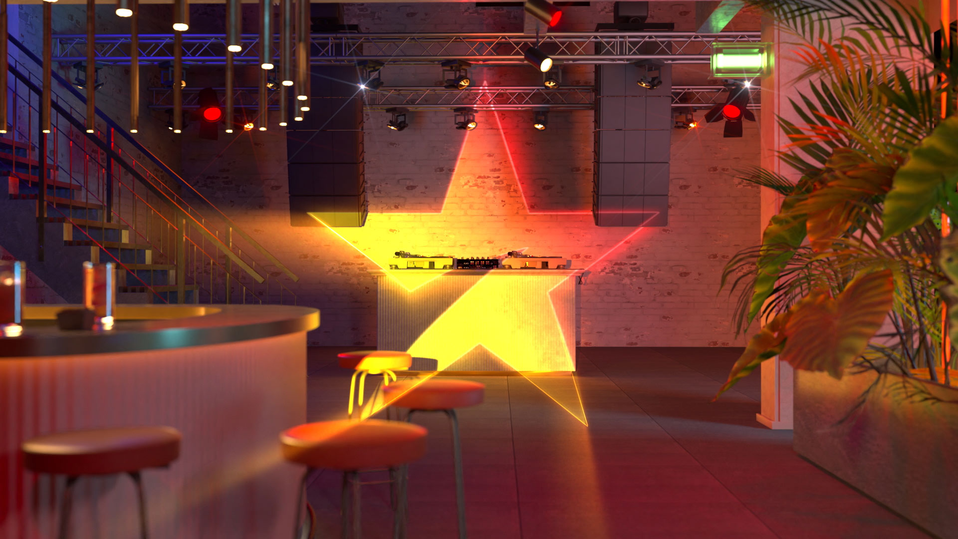 STAR Mundo ident star shining (colors of the cannel)