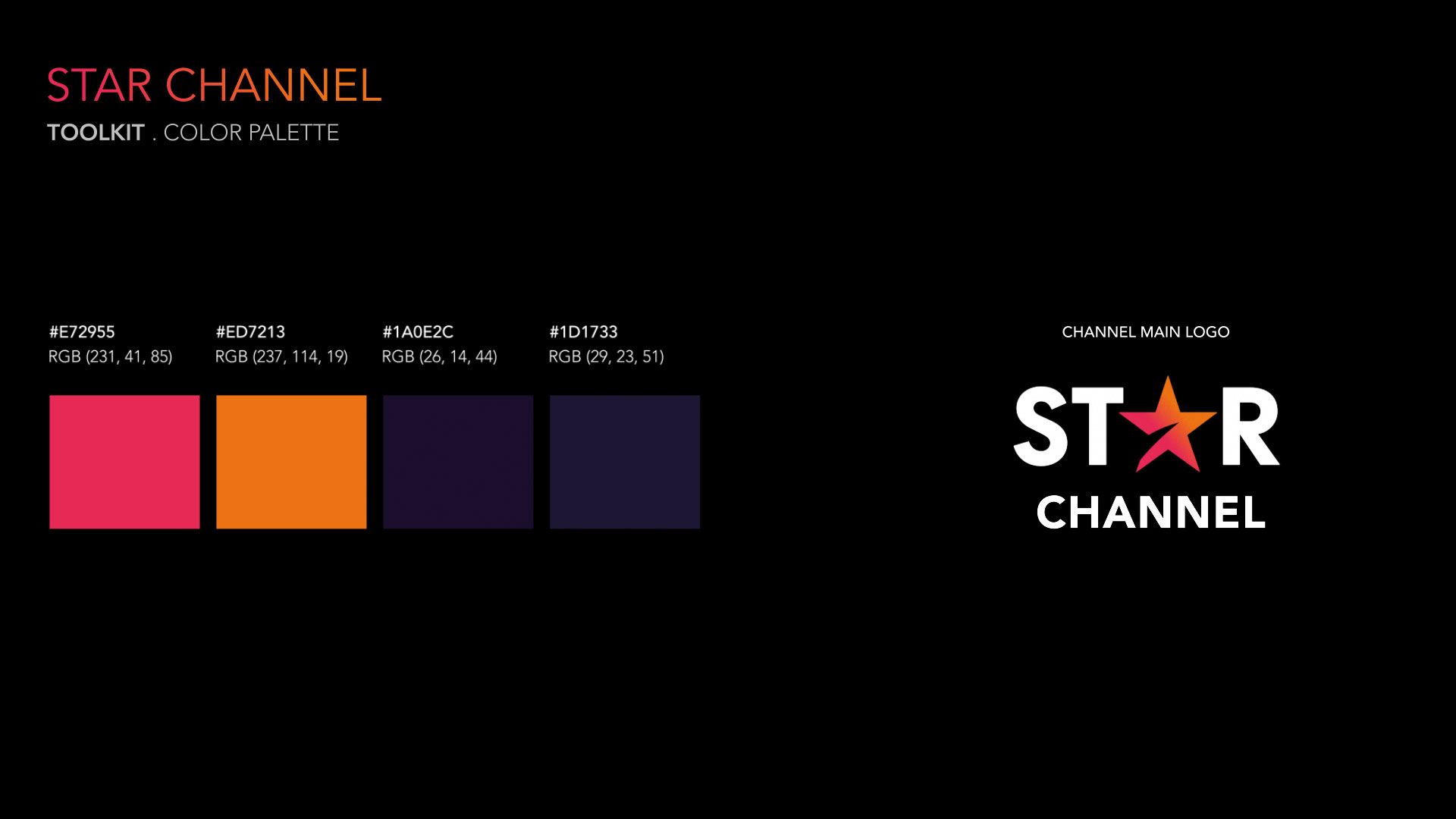 STAR Channel toolkit - Color palette and logo