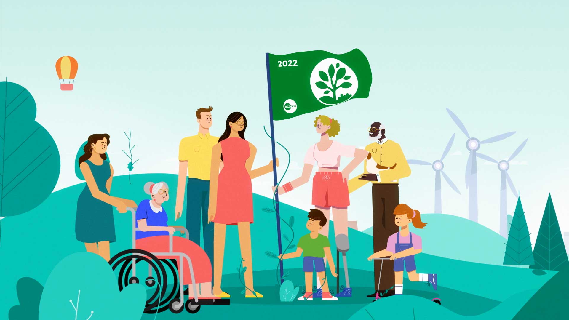 First scenario with people